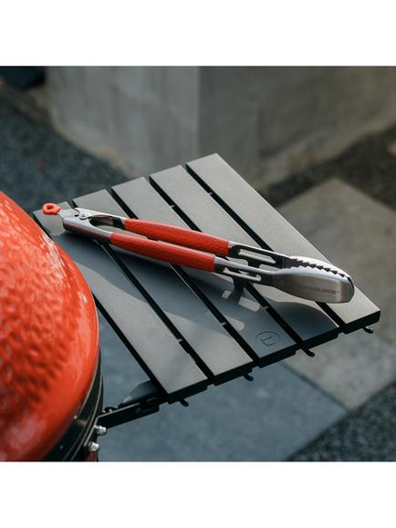 Kamado Joe Krafted Stainless Steel BBQ Tongs - view 2, Stainless Steel/Red
