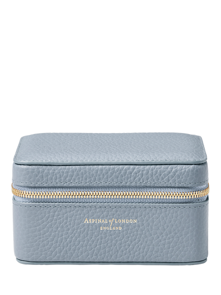 Aspinal of London Travel Watch and Ring Box, Skyblue