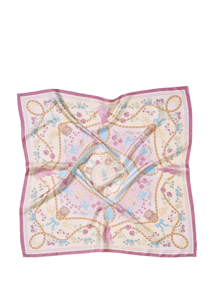Aspinal of London Mayfair Pure Silk Scarf, Rose - view 2, Rose