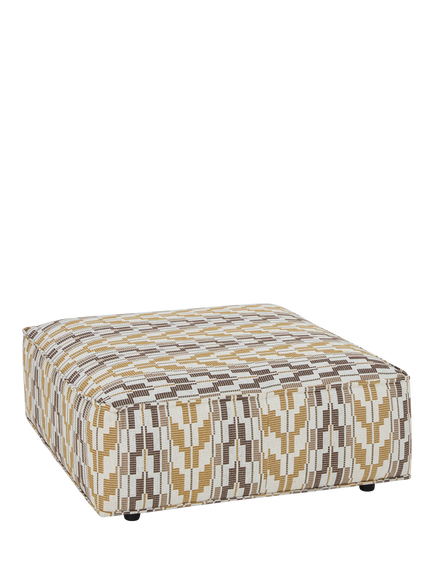 John Lewis OUTLET Border Footstool, Dark Leg, Like New, Merida Woven, Merida Woven