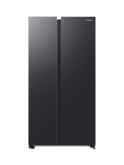 Samsung OUTLET RS66DG815CB1EU Freestanding 65/35 American Style Fridge Freezer, Like New, Black, Black
