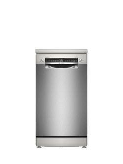 Bosch OUTLET Series 4 SPS4HMI49G Freestanding Slimline Dishwasher, Like New, Silver Inox, Silver Inox
