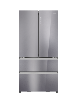 Haier OUTLET HFR79F19EFGK Freestanding 60/40 Fridge Freezer, Like New, Sapphire Glass, Sapphire Glass