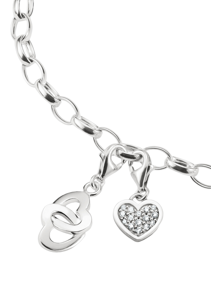 THOMAS SABO Intertwined Heart Charm, Silver - view 2, Silver