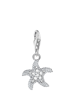 THOMAS SABO Crystal Starfish Charm, Silver, Silver