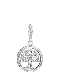 THOMAS SABO Crystal Tree Charm, Silver, Silver