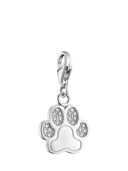 THOMAS SABO Crystal Little Paw Charm, Silver, Silver