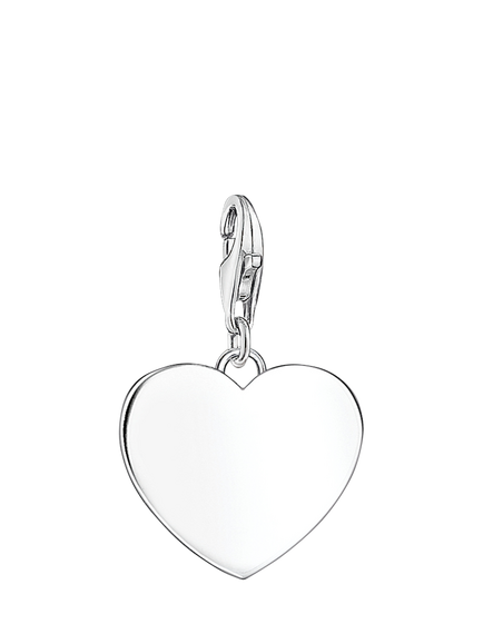 THOMAS SABO Heart Charm, Silver, Silver