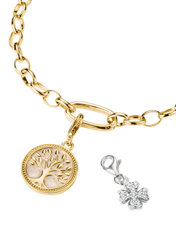 THOMAS SABO Crystal Clover Charm, Silver - view 2, Silver