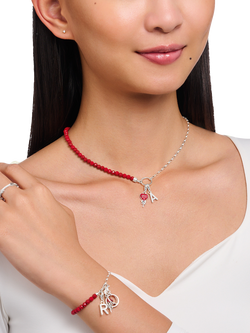 THOMAS SABO Cubic Zirconia Letter Charm - view 2, Silver A
