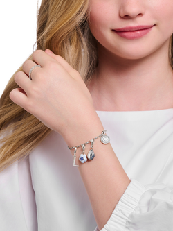 THOMAS SABO Cubic Zirconia Letter Charm - view 2, Silver L