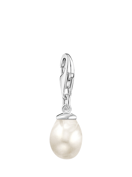 THOMAS SABO Freshwater Pearl Charm, Silver/White, Silver/White
