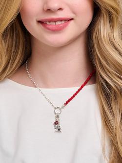 THOMAS SABO Rose Charm, Silver/Red - view 2, Silver/Red