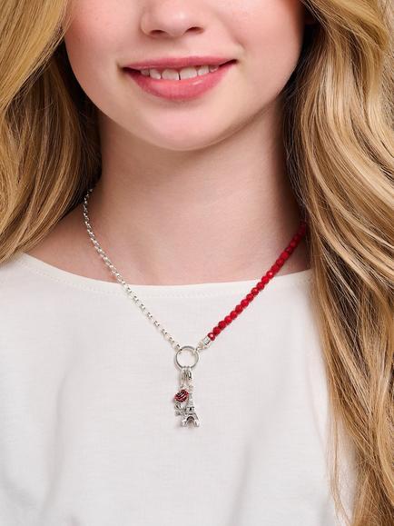 THOMAS SABO Rose Charm, Silver/Red - view 2, Silver/Red