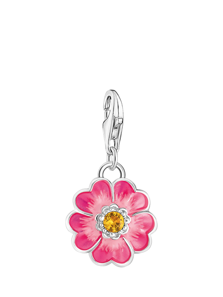 THOMAS SABO Flower Charm, Silver/Multi, Silver/Multi