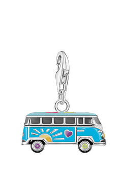 THOMAS SABO Enamel Volkswagen Charm, Silver/Multi, Silver/Multi