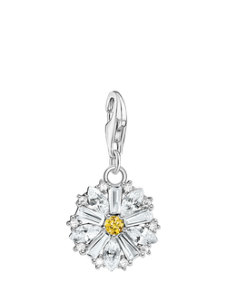 THOMAS SABO Crystal Daisy Charm, Silver, Silver