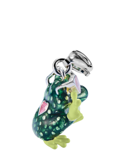 THOMAS SABO Enamel Frog Charm, Silver/Green - view 2, Silver/Green