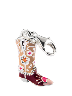THOMAS SABO Enamel Cowboy Boot Charm, Silver/Multi - view 2, Silver/Multi