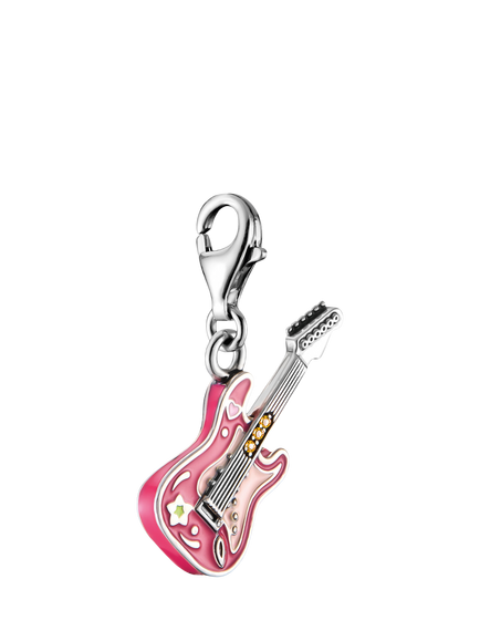 THOMAS SABO Enamel Electric Guitar Charm, Silver/Multi, Silver/Multi