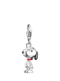 THOMAS SABO x Peanuts Snoopy Charm, Silver/Black, Silver/Black