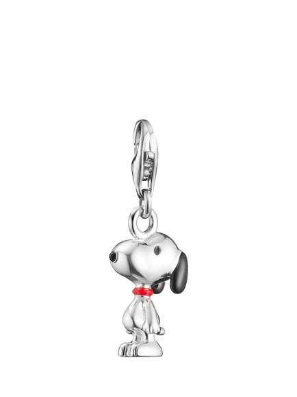 THOMAS SABO x Peanuts Snoopy Charm, Silver/Black, Silver/Black
