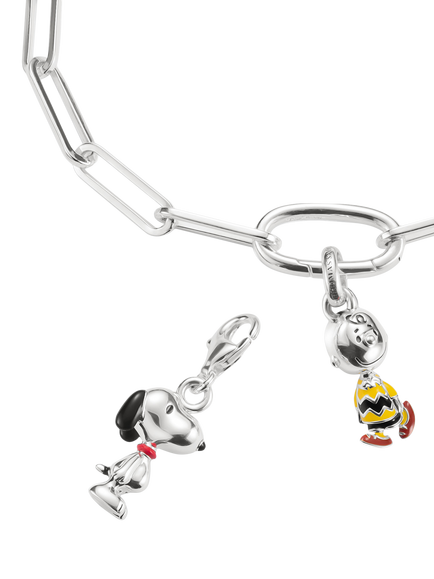 THOMAS SABO x Peanuts Snoopy Charm, Silver/Black - view 2, Silver/Black