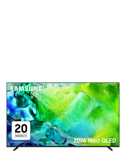 Samsung QE65QN80H (2026) Neo QLED Mini LED HDR 4K Ultra HD Smart AI TV, 65 inch with Dolby Atmos, Black, Black