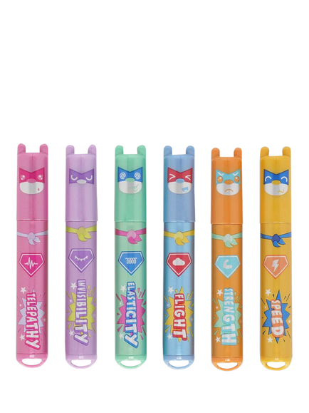 Legami Teddy's Superpower Mini Highlighters, Pack of 6, Multi Multi