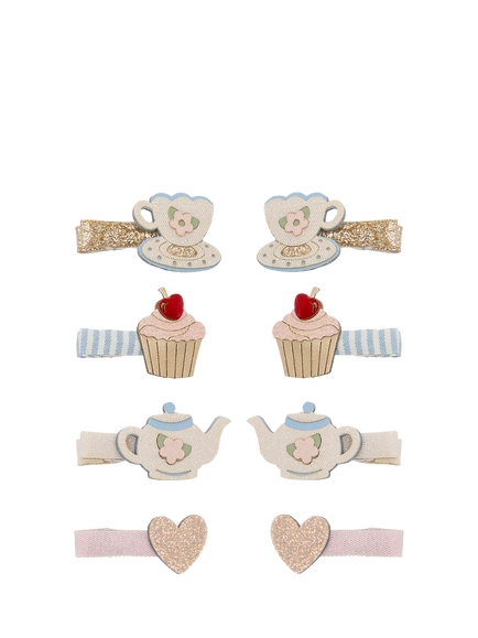 Mimi & Lula Kids' Afternoon Tea Hair Clips, Pack of 6, Pastels, Pastels