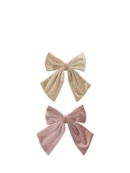 Mimi & Lula Kids' Agnes Velvet Hair Bows, Pack of 2, Pink Multi, Pink Multi