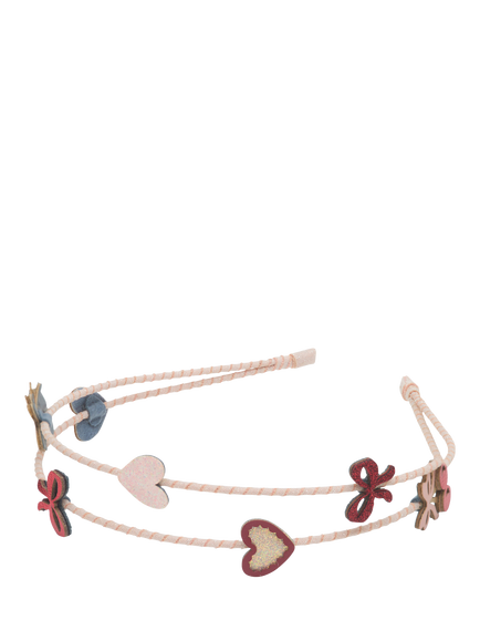 Mimi & Lula Kids' Cherries Double Headband, Pink - view 2, Pink