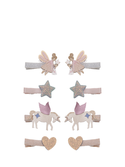 Mimi & Lula Kids' Dreamy Fairy Hair Clips, Pack of 8, Pink Multi, Pink Multi