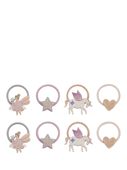 Mimi & Lula Kids' Dreamy Fairy Hair Ties, Pack of 8, Pink Multi, Pink Multi