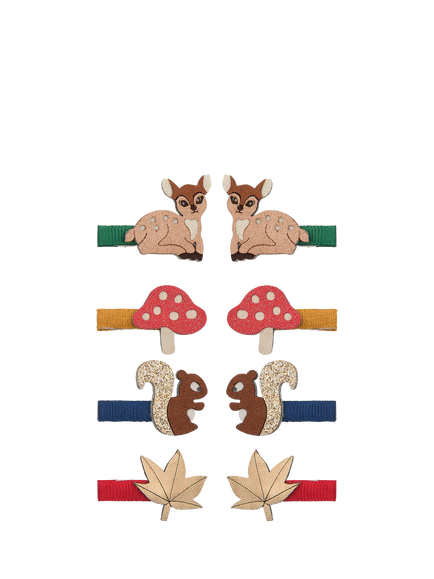 Mimi & Lula Kids' Fawn Salon Hair Clips, Pack of 8, Multi, Multi