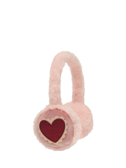 Mimi & Lula Kids' Heart Earmuffs, Pink, Pink