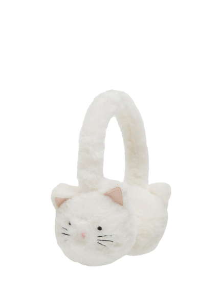 Mimi & Lula Kids' Kitty Earmuffs, Cream, Cream