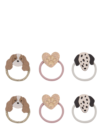 Mimi & Lula Kids' Puppy Love Mini Hair Ties, Pack of 6, Neutral, Neutral