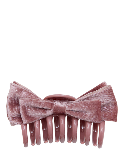 Mimi & Lula Kids' Agnes Velvet Bow Claw Clip, Pink, Pink