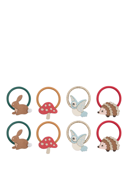 Mimi & Lula Kids' Woodland Pals Hair Ties, Pack of 6, Multi, Multi