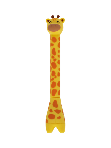 Legami Giraffe Ballpoint Pen with Base, Yellow/Multi, Yellow/Multi
