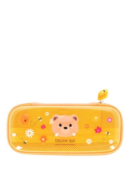 Legami Teddy Bear Transparent Pencil Case, Multi, Multi