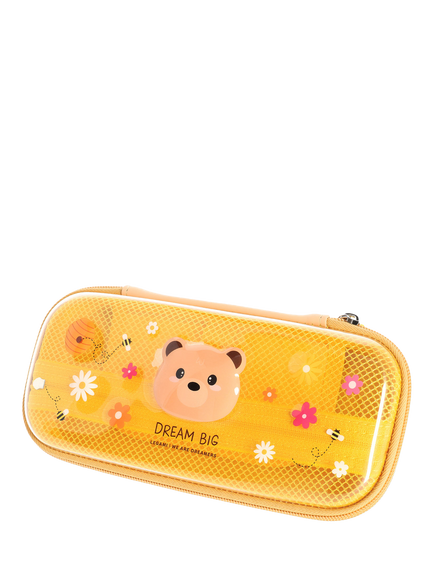 Legami Teddy Bear Transparent Pencil Case, Multi - view 2, Multi