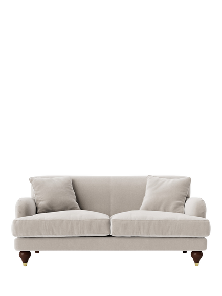 Swoon Chorley Medium 2 Seater Sofa, Crushed Velvet Ecru