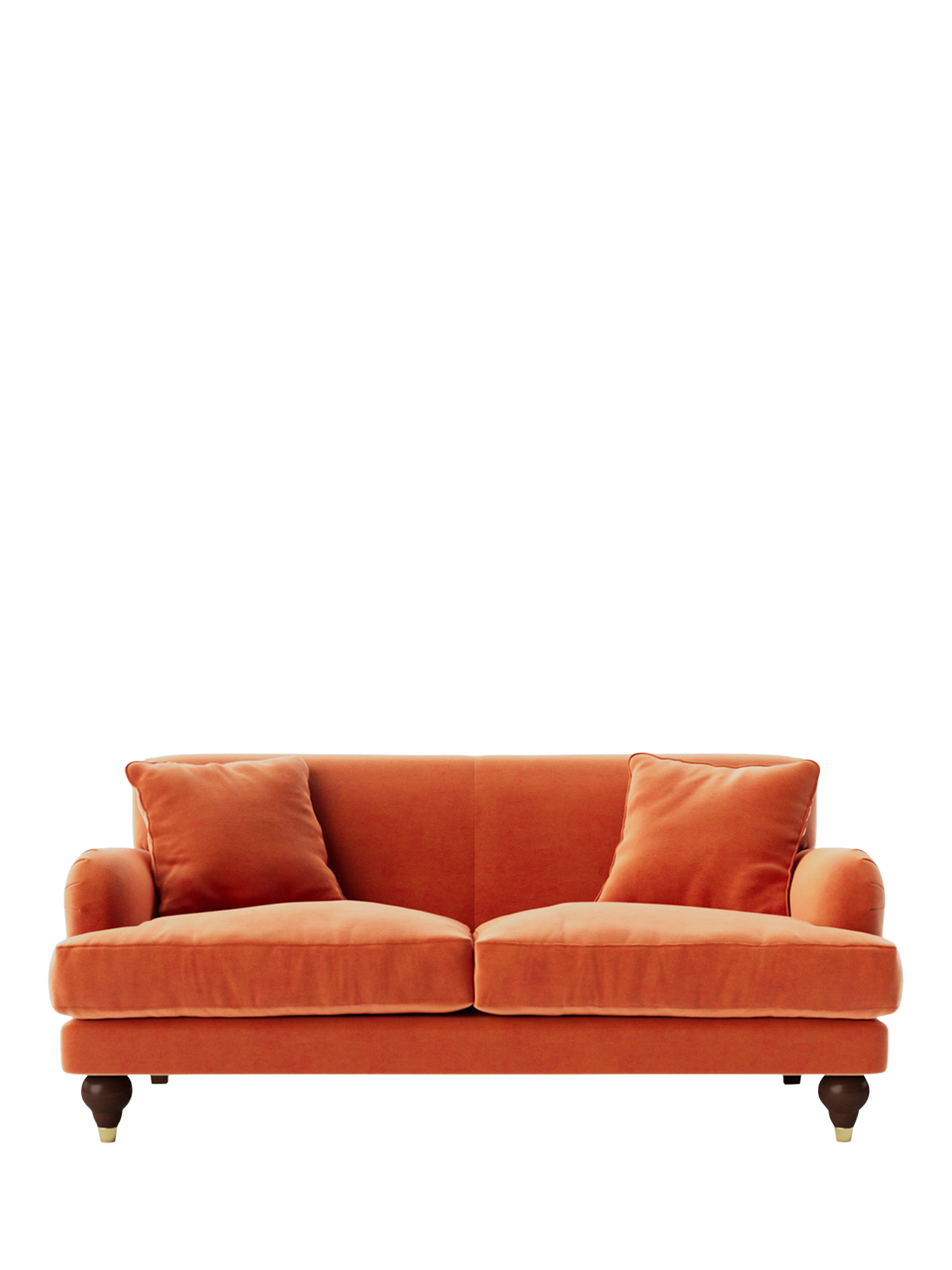 Chorley Range, Swoon Chorley Medium 2 Seater Sofa, Easy Velvet Burnt Orange