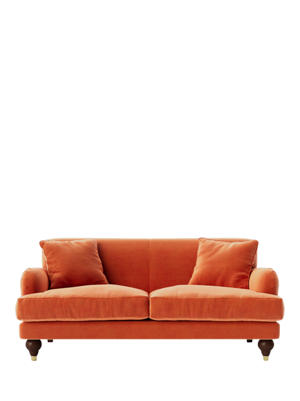 Swoon Chorley Medium 2 Seater Sofa, Easy Velvet Burnt Orange