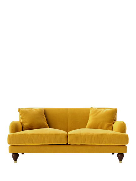 Swoon Chorley Medium 2 Seater Sofa, Easy Velvet Turmeric