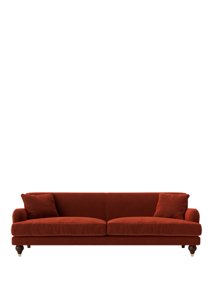 Swoon Chorley Large 3 Seater Sofa, Crushed Velvet Harissa
