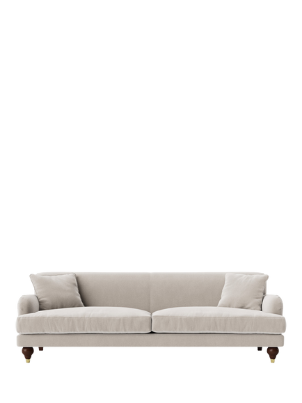 Swoon Chorley Large 3 Seater Sofa, Crushed Velvet Ecru