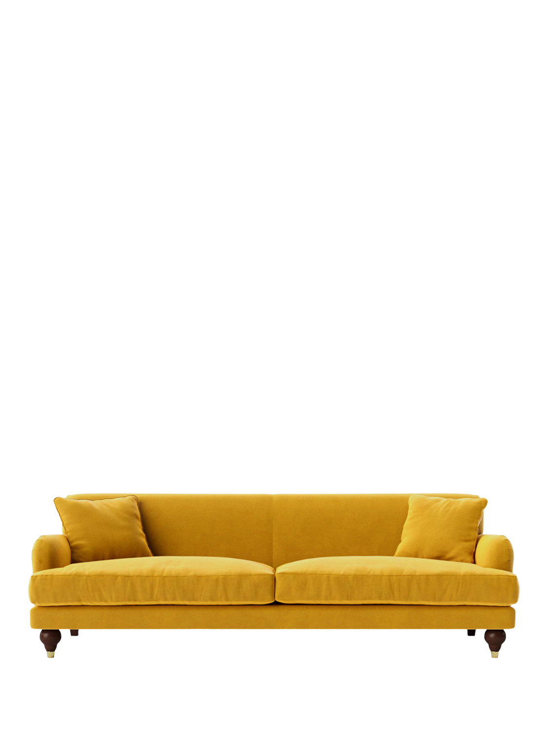 Chorley Range, Swoon Chorley Large 3 Seater Sofa, Easy Velvet Turmeric